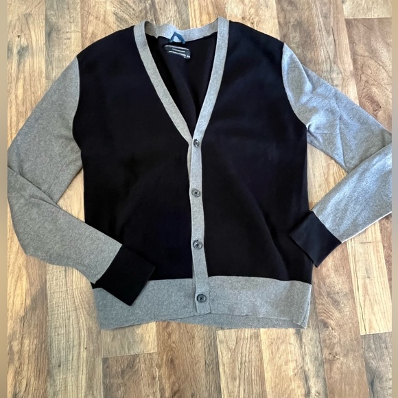 Club Monaco Other - Mens Club  Monaco Cashmere Cotton Silk knit Cardigan Grey & Black M